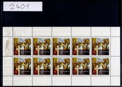 Bund, Michel Nr. 2401 Zehnerbogen postfrisch - Hl. Bonifatius