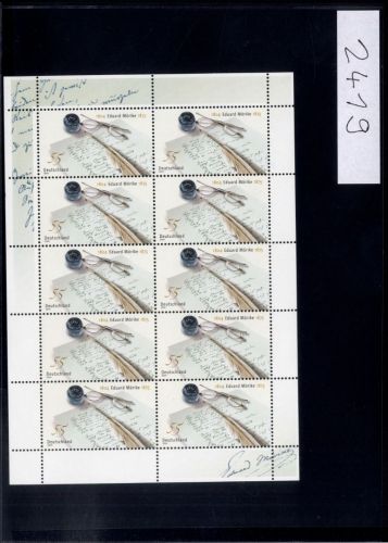 Bund, Michel Nr. 2419 Zehnerbogen postfrisch - Eduard Mörike