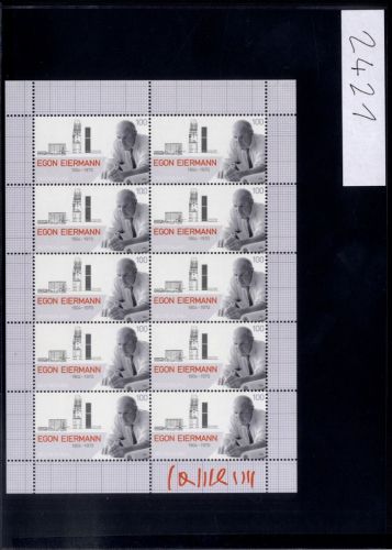 Bund, Michel Nr. 2421 Zehnerbogen postfrisch - Egon Eiermann