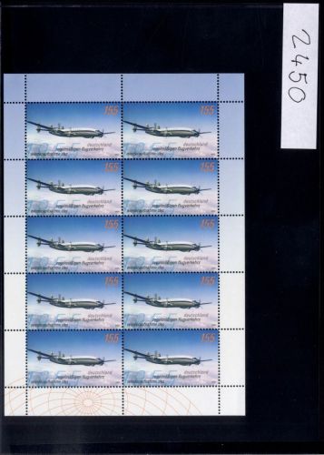 Bund, Michel Nr. 2450 Zehnerbogen postfrisch - Lufthansa