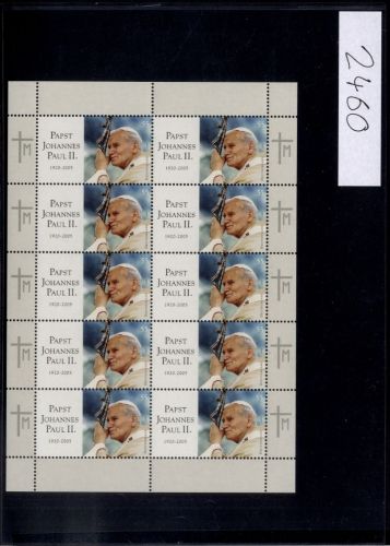 Bund, Michel Nr. 2460 Zehnerbogen postfrisch - Papst Johannes Paul II.