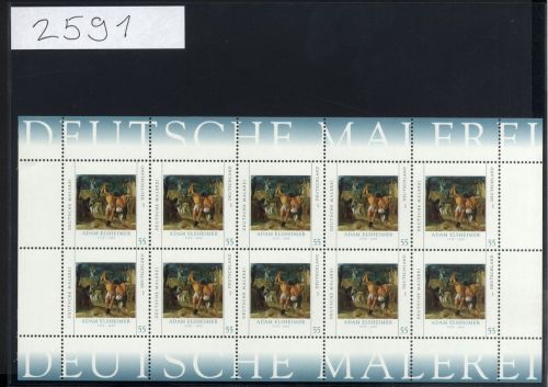Bund, Michel Nr. 2591 Zehnerbogen postfrisch - Adam Elsheimer