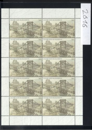 Bund, Michel Nr. 2616 Zehnerbogen postfrisch - Kaiser-Wilhelm-Brücke