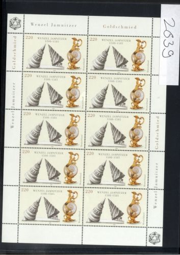 Bund, Michel Nr. 2639 Zehnerbogen postfrisch - Wenzel Jamnitzer