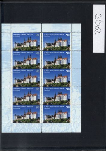Bund, Michel Nr. 3062 Zehnerbogen postfrisch - Albrechtsburg