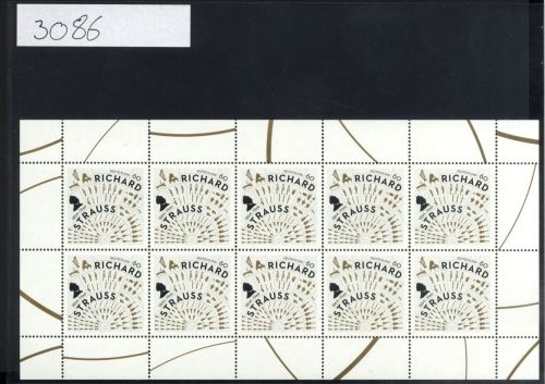 Bund, Michel Nr. 3086 Zehnerbogen postfrisch - Richard Strauss