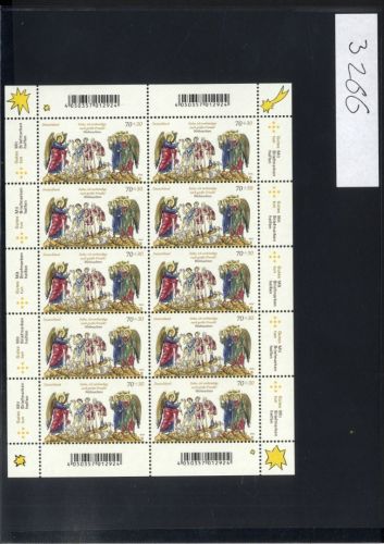 Bund, Michel Nr. 3266 Zehnerbogen postfrisch - Weihnachten