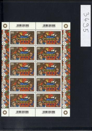 Bund, Michel Nr. 3495 Zehnerbogen postfrisch - Weihnachten