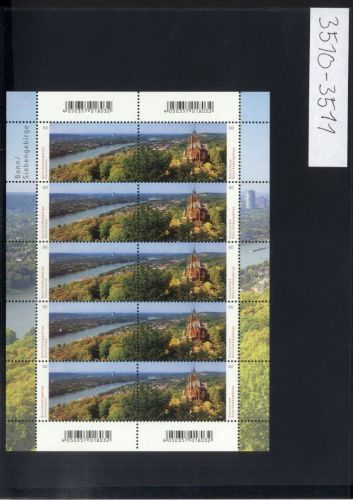 Bund, Michel Nr. 3510-3511 Zehnerbogen postfrisch - Panorama Rheintal