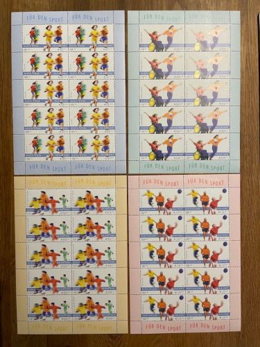 Bund, Michel Nr. 2165-2168 Zehnerbogen postfrisch - Sporthilfe 2001