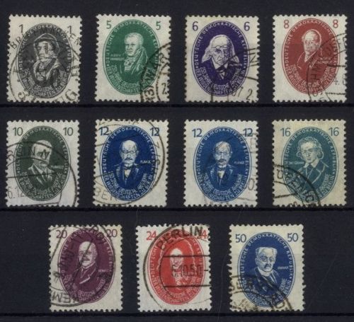 DDR, MiNr. 261-270 gestempelt mit 266 a+b - Akademie der Wissenschaft