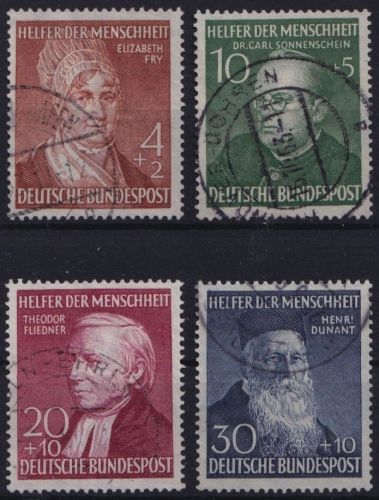 Bund Mi-Nr. 156-159 gestempelt - Helfer der Menschheit (III)
