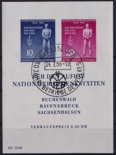 DDR Block 11 XI gestempelt - SST BERLIN - Befreiung vom Faschismus