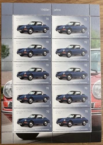 Bund, Michel Nr. 3201 Zehnerbogen postfrisch - Porsche 911 Targa
