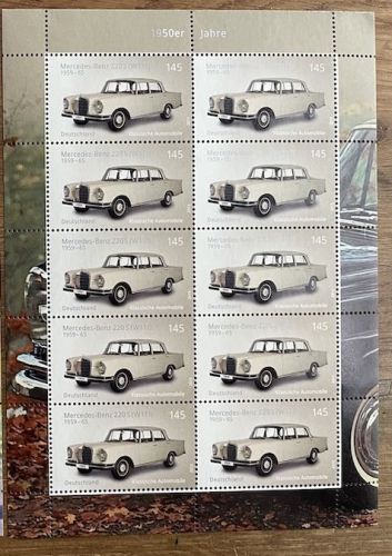 Bund Nr. 3144 Zehnerbogen postfrisch - Mercedes-Benz 220 S (W111)