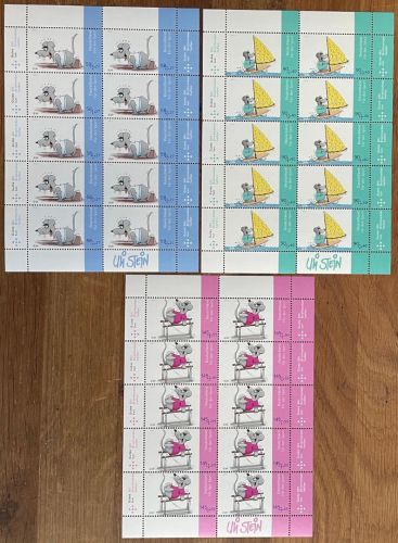 Bund, Michel Nr. 3004-3006 Zehnerbogen postfrisch - Uli Stein Sportmäuse