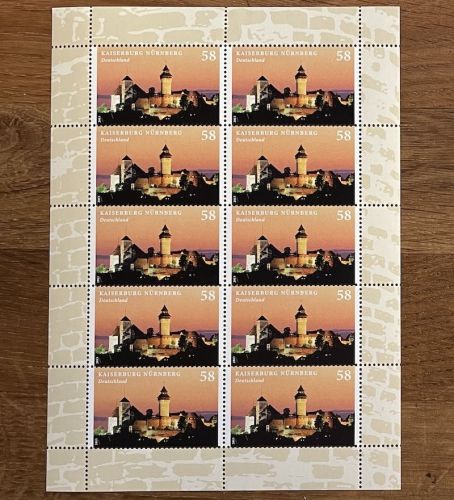 Bund, Michel Nr. 2973 Zehnerbogen postfrisch - Kaiserburg Nürnberg