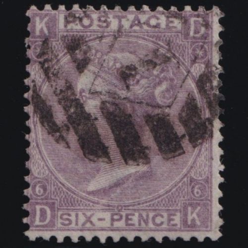 Großbritannien MiNr. 29 Pl. 6 gestempelt – Königin Viktoria 21.6.1867