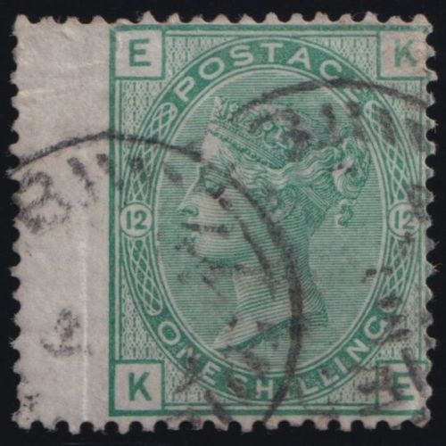 Großbritannien MiNr. 46 Pl. 12 mit Breitrand gestempelt – Königin Viktoria