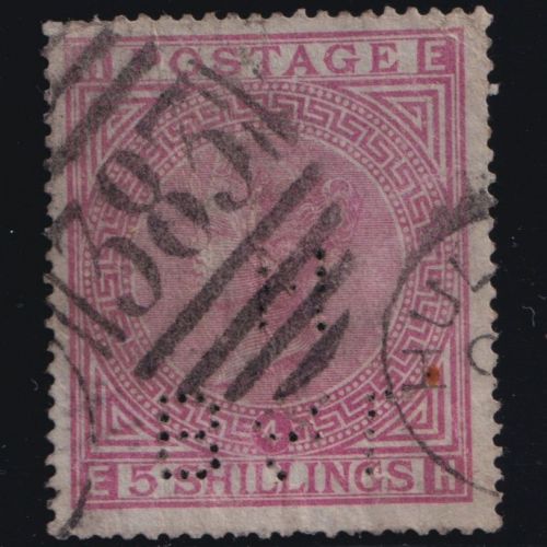 Großbritannien MiNr. 67x Pl. 4 gestempelt – 5 Schilling Königin Viktoria 1882