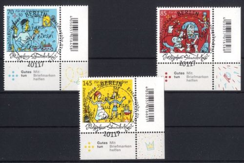 Bund, MiNr. 3438-3440 Eckrand gestempelt ESST BERLIN - Das tapfere Schneiderlein