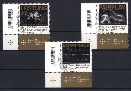 Bund, Michel Nr. 3307-3009 Ecke gestempelt ESST BERLIN - Deutsche Sporthilfe