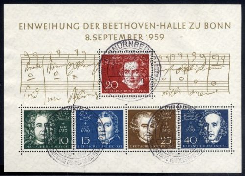 Bund Block 2 gestempelt - Beethoven Block - Sonderstempel NÜRNBERG