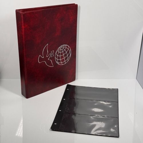 PHILSWISS Krause Ringbinder BRIEFTAUBE für Postkarten + 33 Hüllen