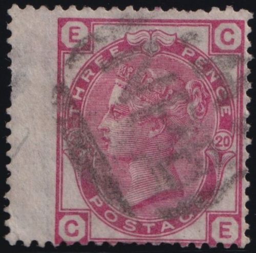 Großbritannien MiNr. 41 Pl. 20 mit Breitrand gestempelt – Königin Viktoria