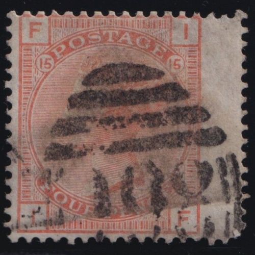 Großbritannien MiNr. 42 Pl. 15 mit Breitrand gestempelt – Königin Viktoria