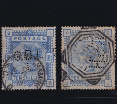 Großbritannien MiNr. 84a + 84c gestempelt – Königin Viktoria Postage & Revenue