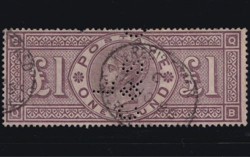 Großbritannien MiNr. 85 gez. K14 gestempelt – Königin Viktoria Postage 1£