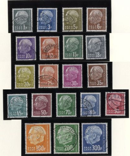 Saarland 1957 - MiNr. 409-428 gestempelt - Theodor Heuss (II)