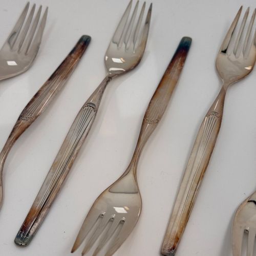 WMF MADRID 90er Silberauflage - 6x Gabel / Menügabeln - 19,5cm