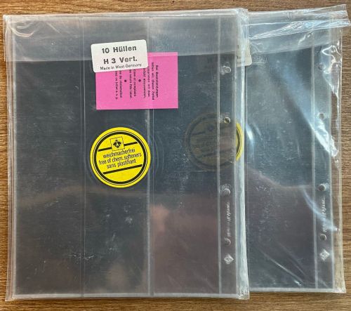 20 x Leuchtturm OPTIMA-Hüllen glasklar transparent H3 vertikal OVP