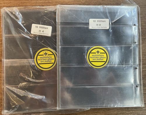 20 x Leuchtturm OPTIMA-Hüllen glasklar transparent 4 + 5 Streifen OVP