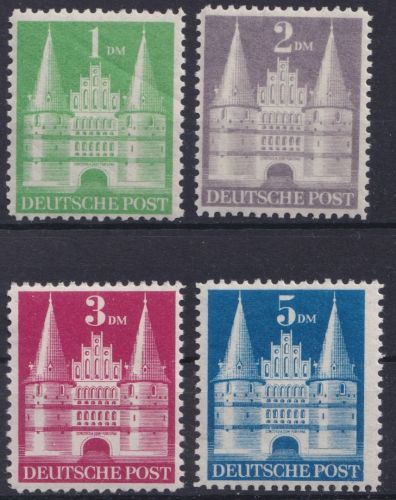 Bizone - Bauten MiNr. 97-100 I wg postfrisch - Holsten Tor