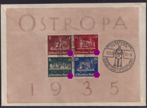 Deutsches Reich Block 3 gestempelt - OSTROPA 1935 SST Königsberg