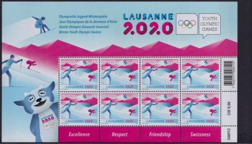 SCHWEIZ MiNr. 2637 Kleinbogen postfrisch Olympische Jugend-Winterspiele Lausanne