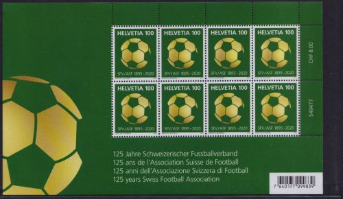 SCHWEIZ MiNr. 2639 Kleinbogen postfrisch - Schweizerischer Fussballverband