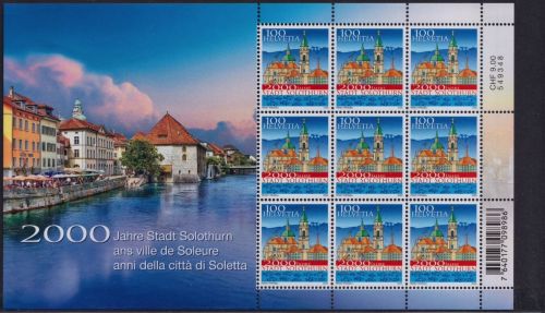SCHWEIZ MiNr. 2644 Kleinbogen postfrisch - 2000 Jahre Stadt Solothurn