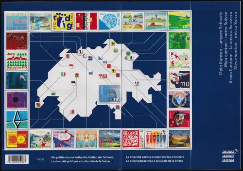SCHWEIZ MiNr. 2765-91 Kleinbogen postfrisch - Mein Kanton Unsere Schweiz