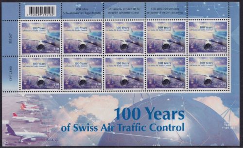 SCHWEIZ MiNr. 2820 Kleinbogen postfrisch - Schweizerische Flugsicherung