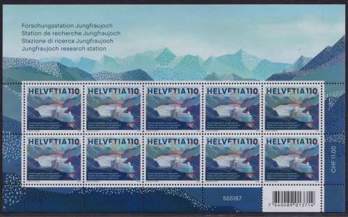 SCHWEIZ MiNr. 2823 Kleinbogen postfrisch - Forschungsstation Jungfraujoch