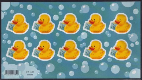 SCHWEIZ MiNr. 2859 Kleinbogen postfrisch - Gummiente Selbstklebend