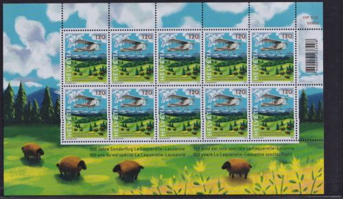 SCHWEIZ MiNr. 2945 Kleinbogen postfrisch -100 Jahre La Caquerelle–Lausanne