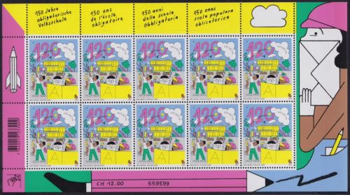 SCHWEIZ MiNr. 2947 Kleinbogen postfrisch - 150 Jahre Allgemeine Schulpflicht