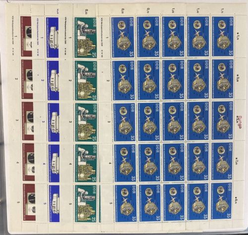 DDR, MiNr. 2061-2064 DWD kompletter Bogen Satz postfrisch Druckvermerk