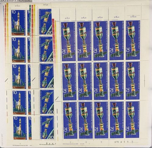 DDR, MiNr. 2083-85 DWD Bogen Satz postfrisch Druckvermerk
