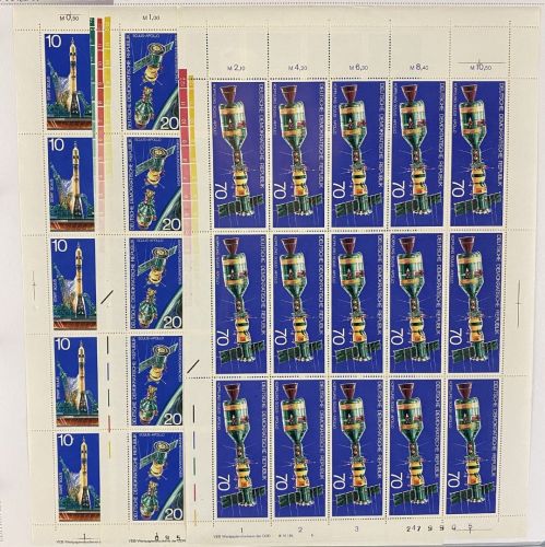 DDR, MiNr. 2083-85 DWD Bogen Satz postfrisch Druckvermerk